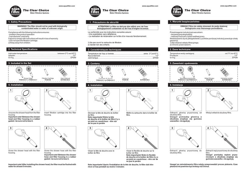 AQUA FILTER The Clear Choice instructions AQUA FILTER The Clear Choice instructions