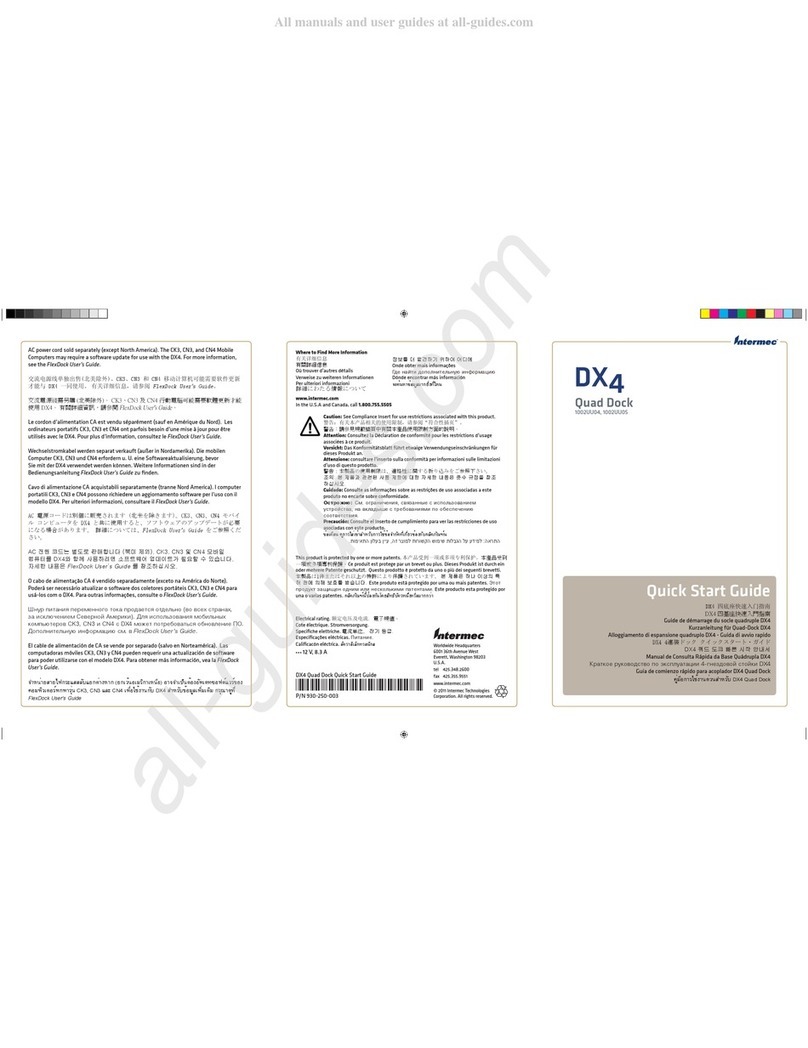 Intermec DX4 Quad Dock User manual Intermec DX4 Quad Dock User manual