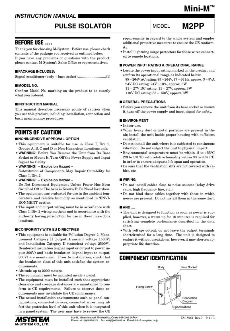 M-system Mini-M M2PP User manual