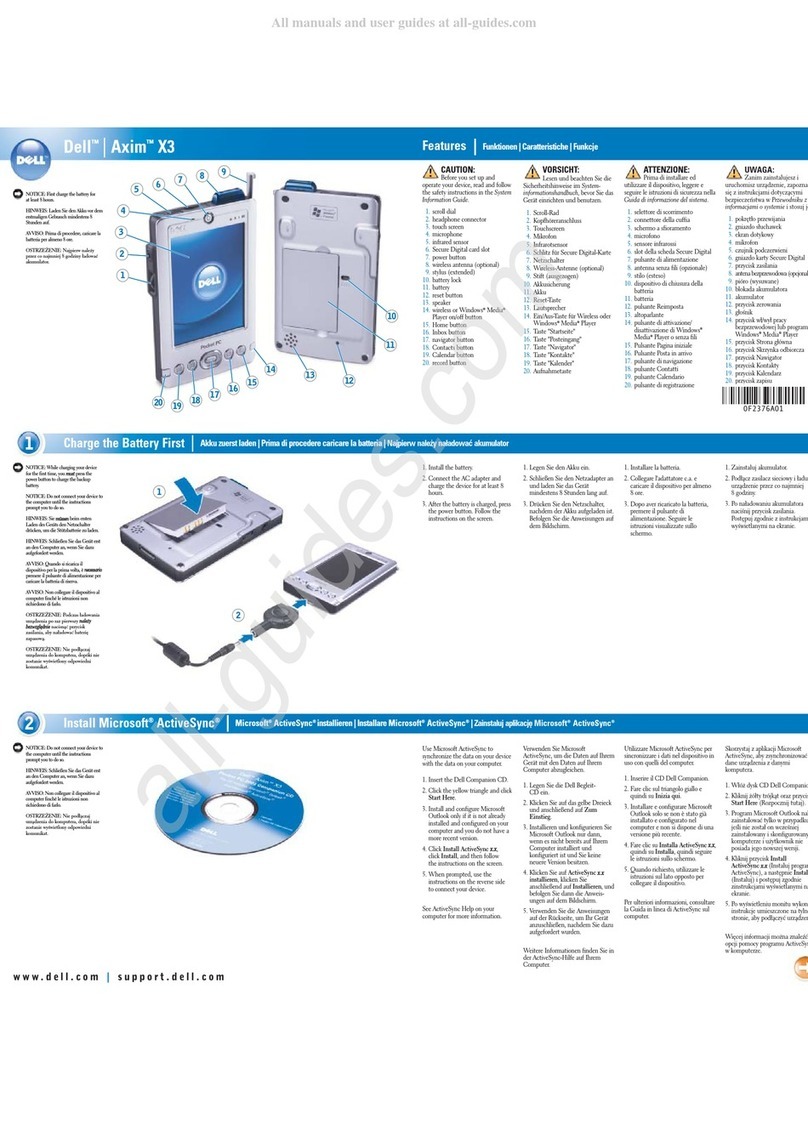 Dell Axim X3 User manual