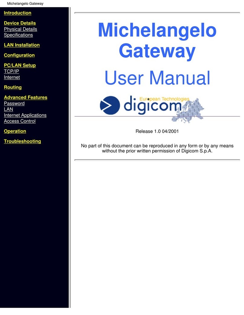 Digicom Michelangelo Gateway User manual