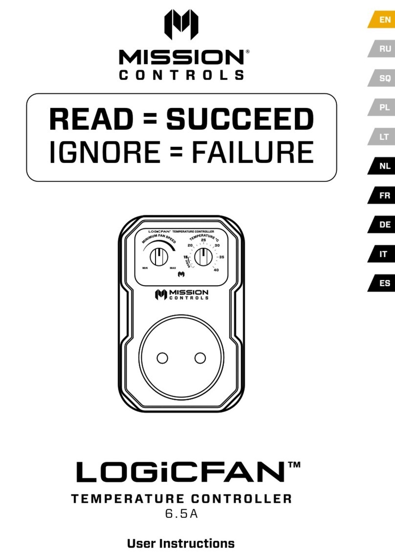 MISSION CONTROLS LOGiCFAN User instructions