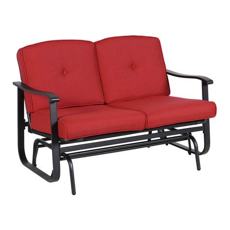 Mainstays Belden Park Outdoor Loveseat Glider Chair... User manual