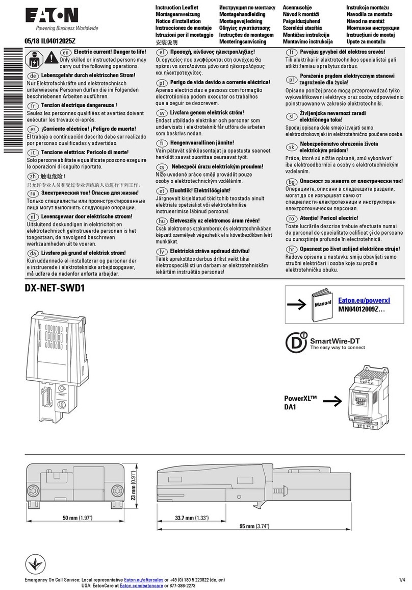 Eaton Power XL SmartWire-DT DX-NET-SWD1 Manual