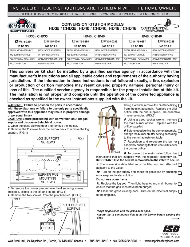 Napoleon W175-0284 User manual Napoleon W175-0284 User manual