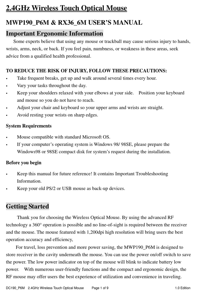 Dexin MWP190-P6M User manual