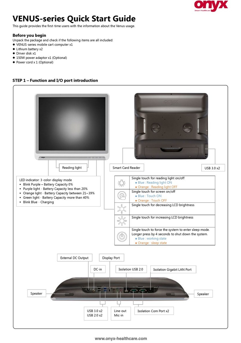 Onyx Venus Series User manual