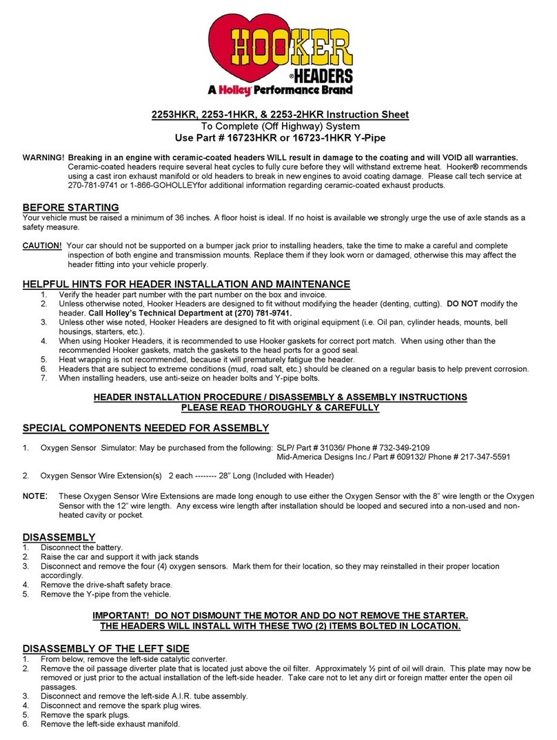 Holley HOOKER 2253HKR User manual