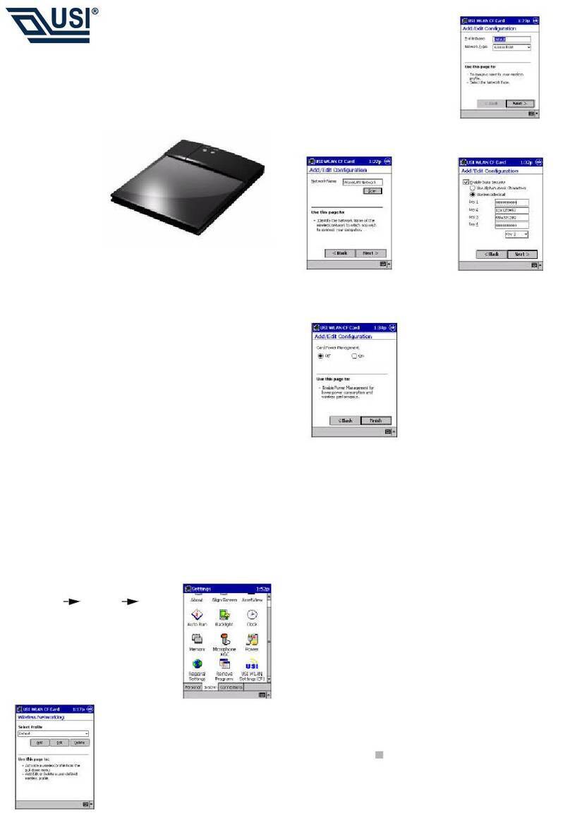 usi CF-B-AG-01 quick start guide