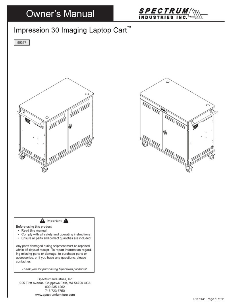 Spectrum Industries Impression 30 Imaging Laptop Cart User manual Spectrum Industries Impression 30 Imaging Laptop Cart User manual