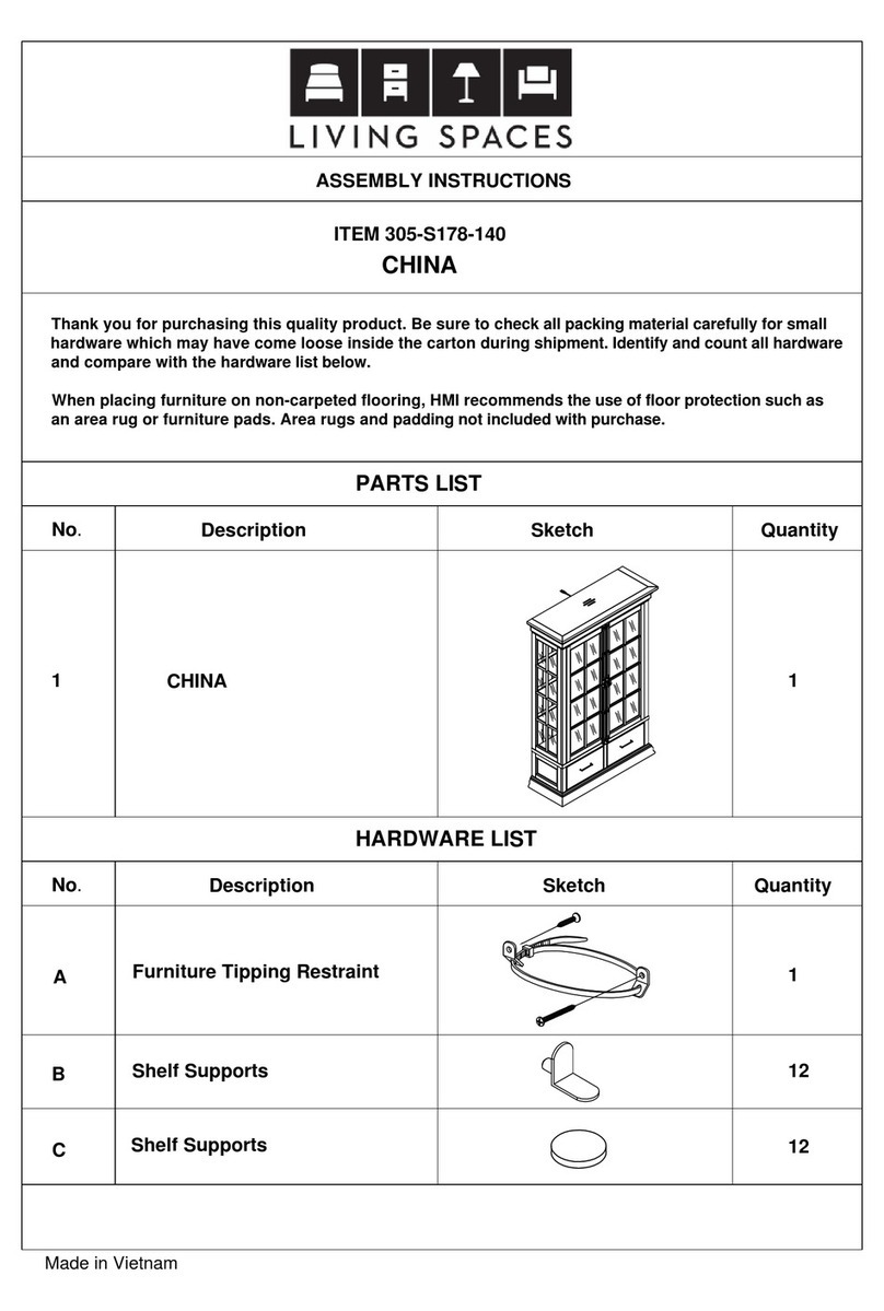 Living Spaces CHINA 305-S178-140 User manual Living Spaces CHINA 305-S178-140 User manual