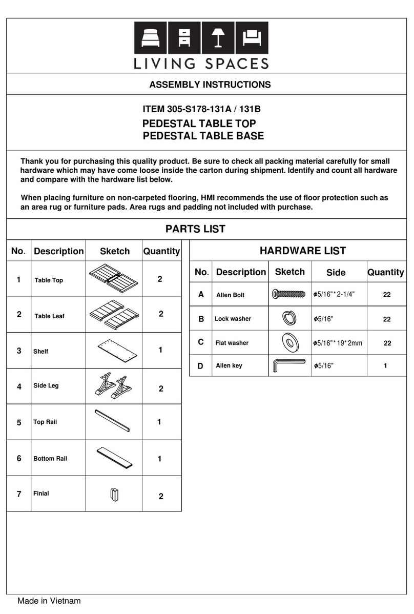 Living Spaces 305-S178-131A User manual