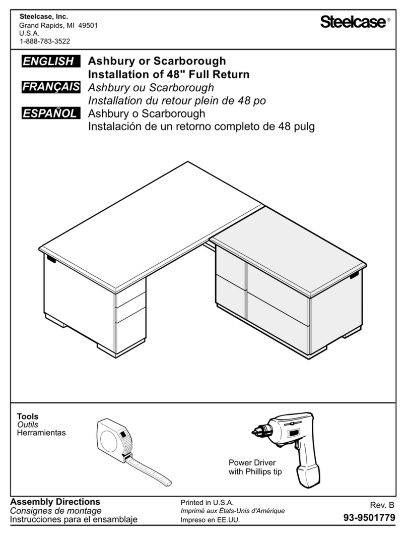 Steelcase Ashbury 48" Full Return User manual