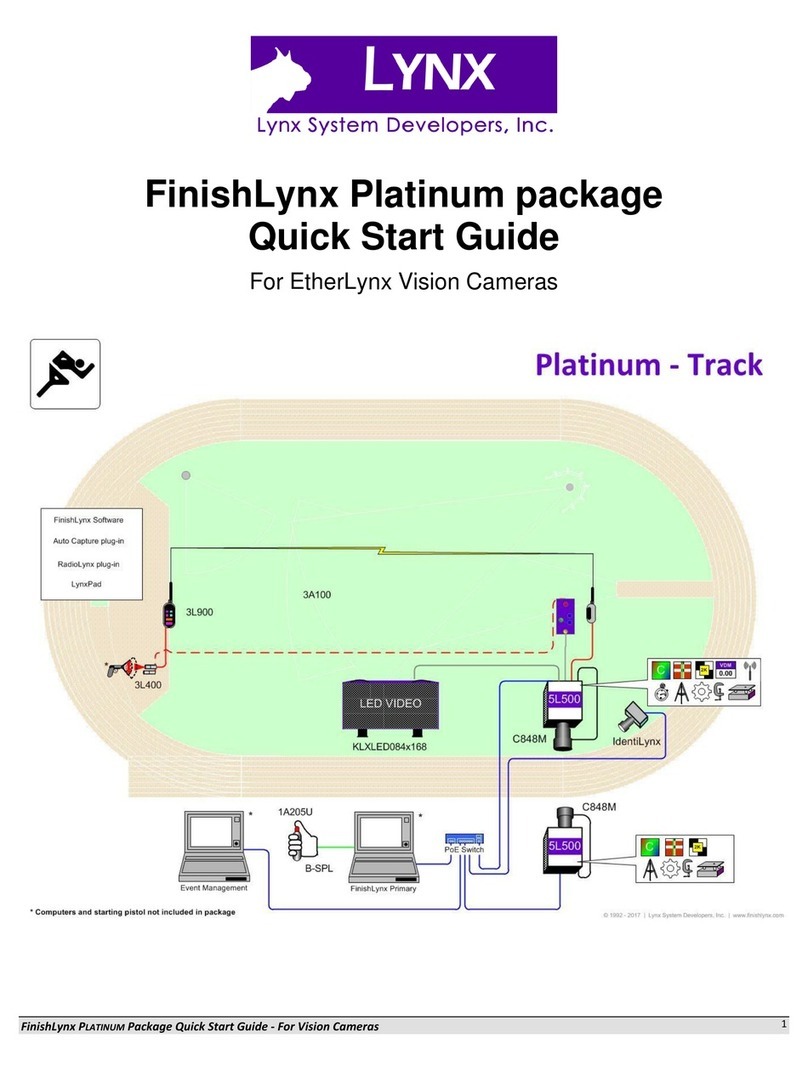 Lynx FinishLynx Platinum quick start guide