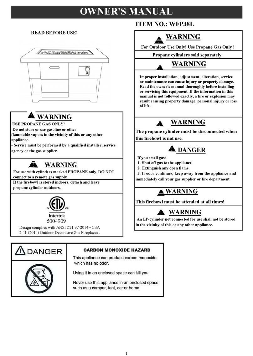 Sunnydaze Decor WFP38L owner's manual