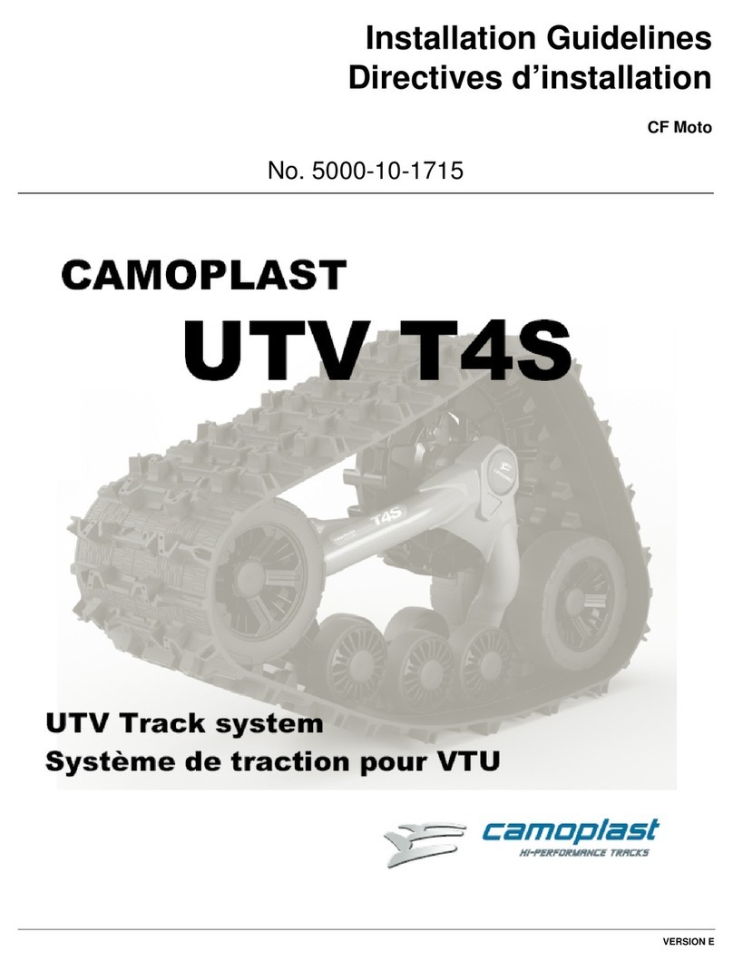 Camoplast Tatou UTV T4S Installation guidelines