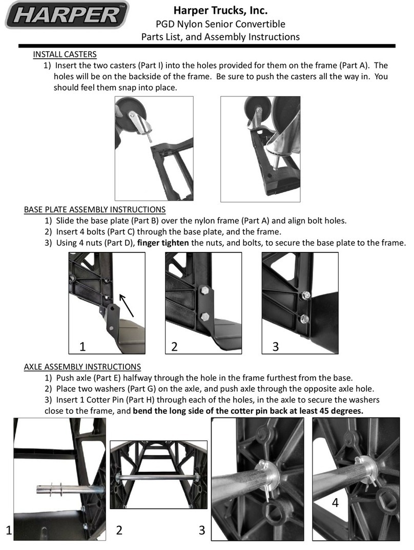 Harper PGD Nylon Senior Convertible Parts List, and Assembly Instructions Harper PGD Nylon Senior Convertible Parts List, and Assembly Instructions