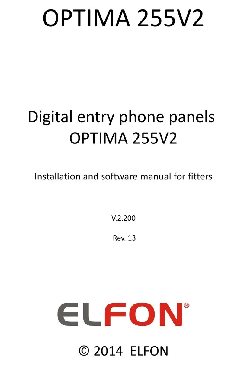 ELFON OPTIMA 255V2 Installation and software manual for fitters