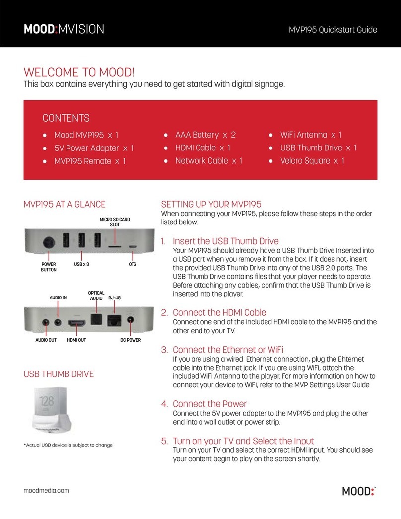 Mvision MVP195 quick start guide