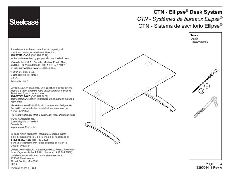 Steelcase CTN Ellipse Desk System User manual Steelcase CTN Ellipse Desk System User manual