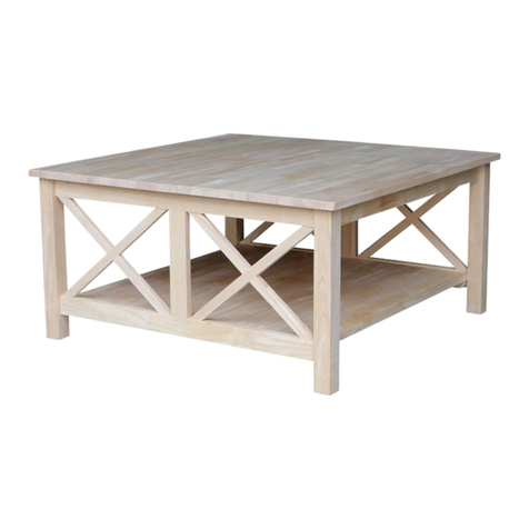 International Concepts HAMPTON SQUARE COFFEE TABLE OT-70SC User manual International Concepts HAMPTON SQUARE COFFEE TABLE OT-70SC User manual