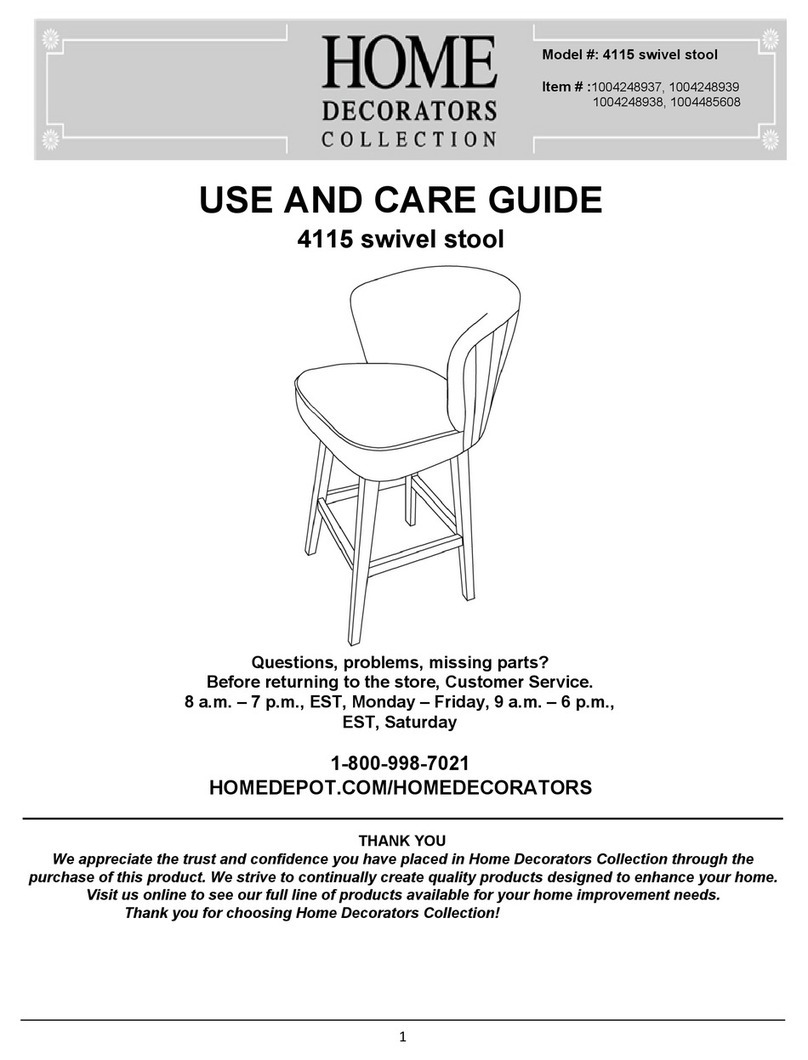 Home Decorators Collection 4115 swivel stool 1004248937 User manual