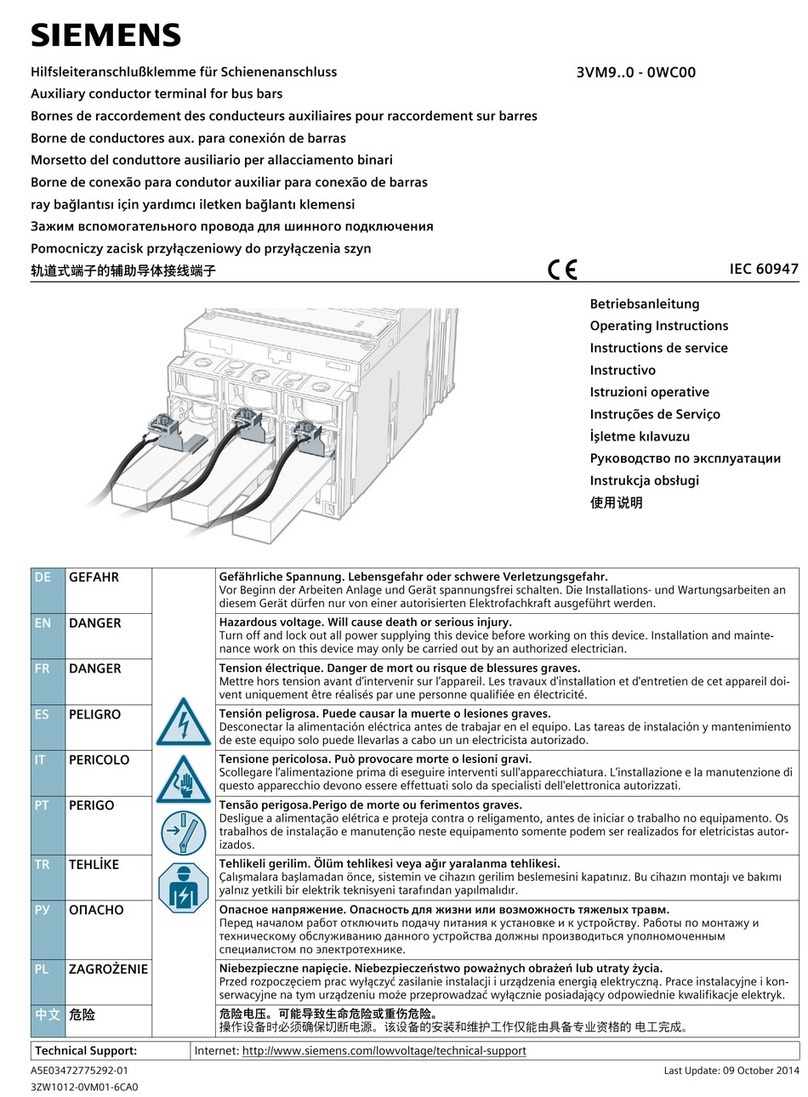 Siemens 3VM9 0-0WC00 Series User manual