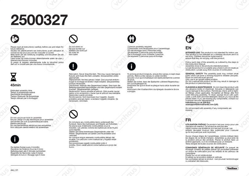 VonHaus 2500327 manual