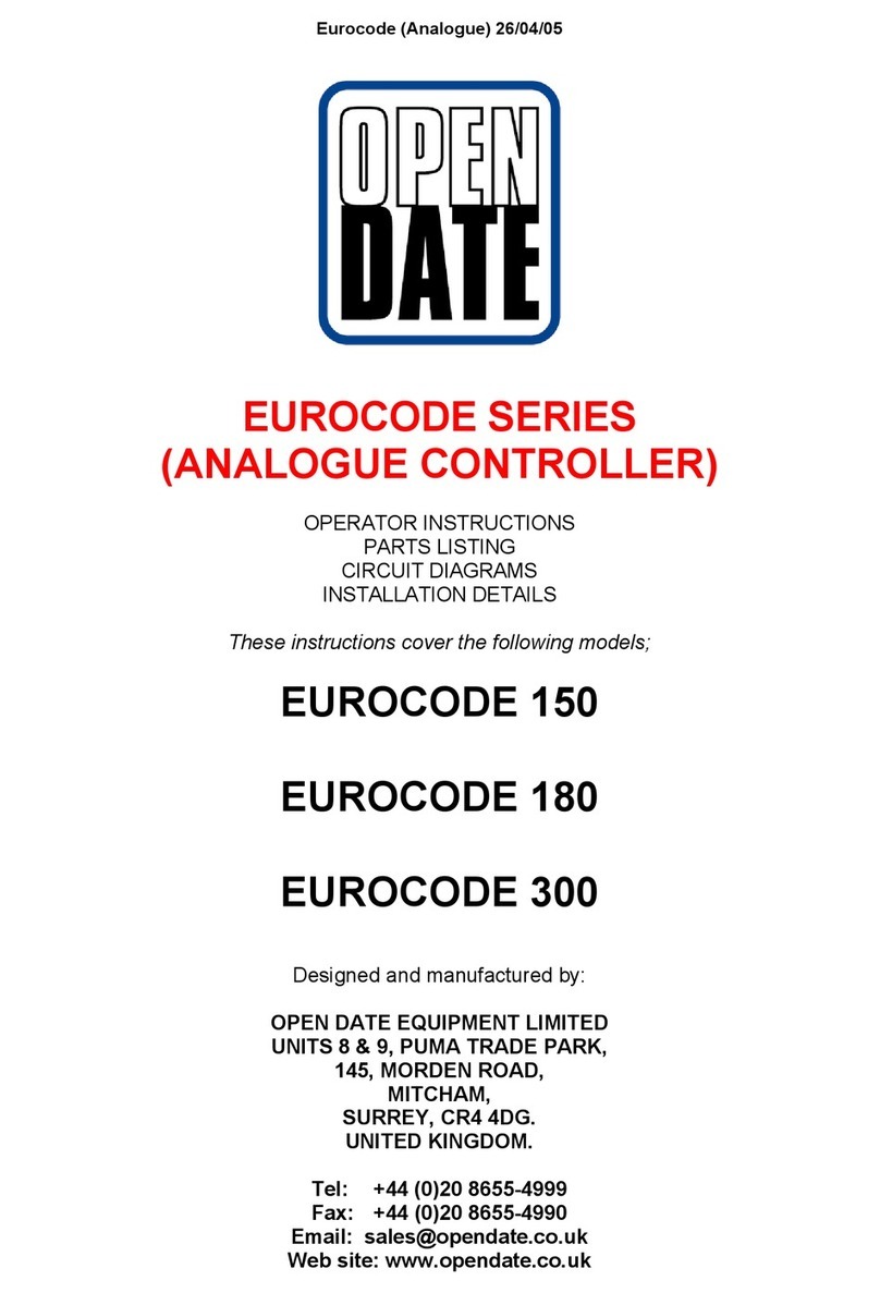 Open Date Equipment EUROCODE Series Operator instructions