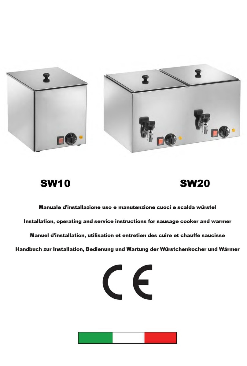 Gastrodomus SW10 Installation, operating and service instructions