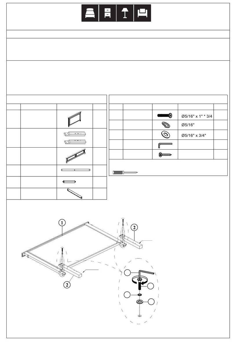 Living Spaces 5/0 QUEEN PANEL BED 305-P158170 User manual Living Spaces 5/0 QUEEN PANEL BED 305-P158170 User manual