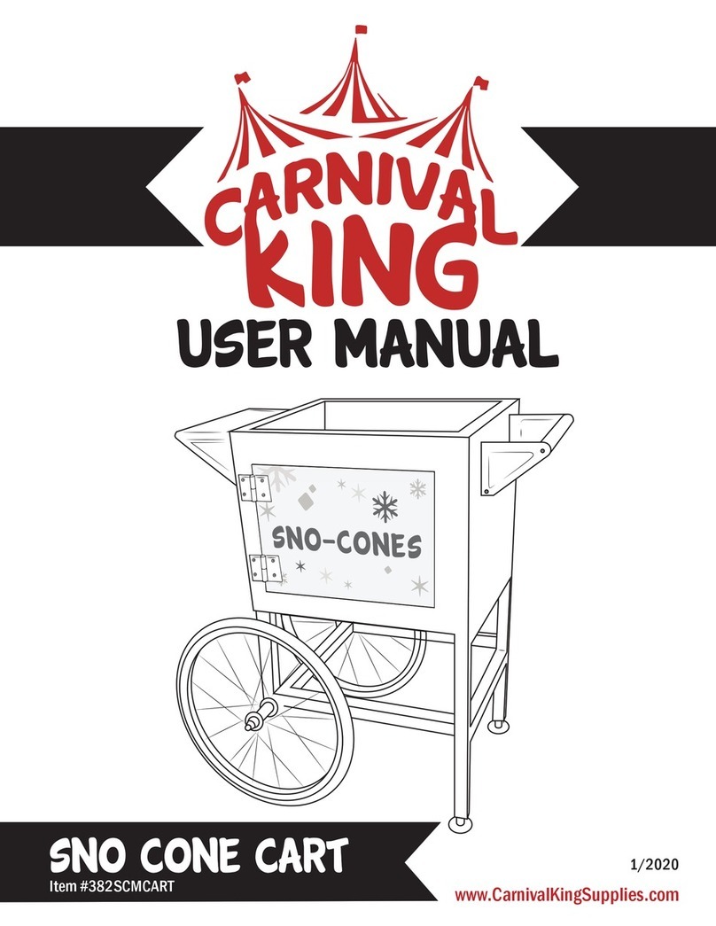 Carnival King SNO CONE CART user manual