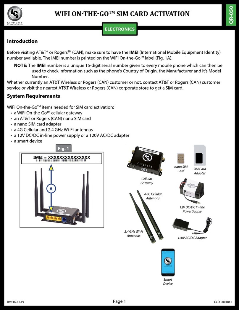 Lippert Components WiFi On-the-Go SIM Card Activation