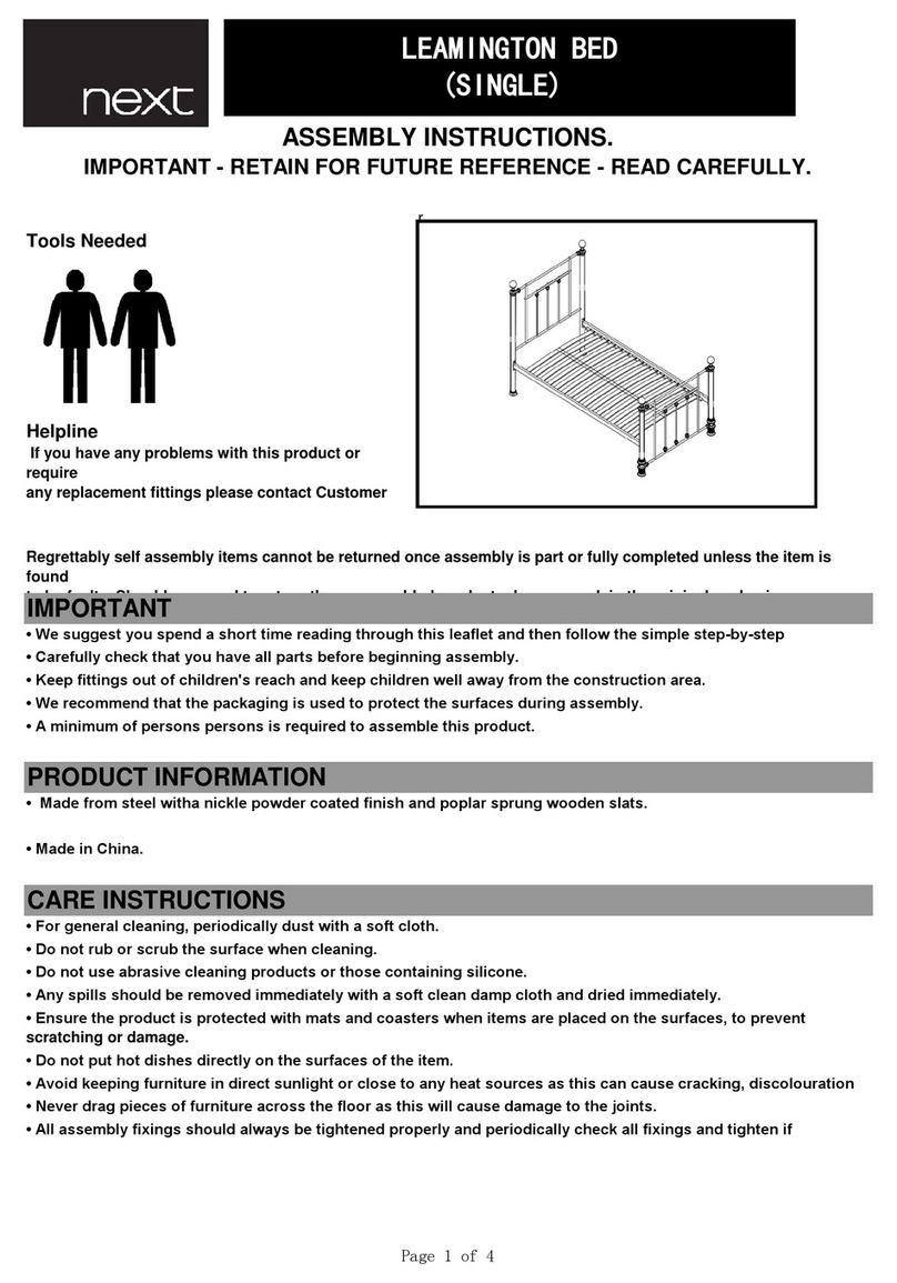 Next LEAMINGTON Assembly instructions