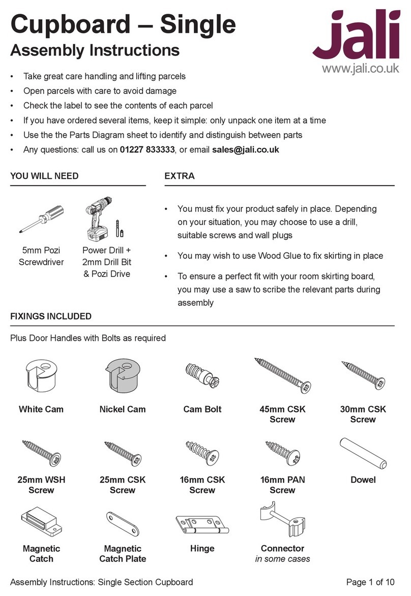 jali Single Section Cupboard Assembly instructions jali Single Section Cupboard Assembly instructions