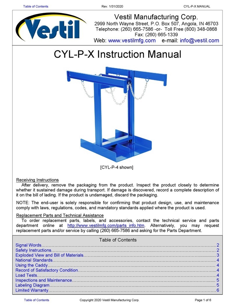 Vestil CYL-P Series User manual