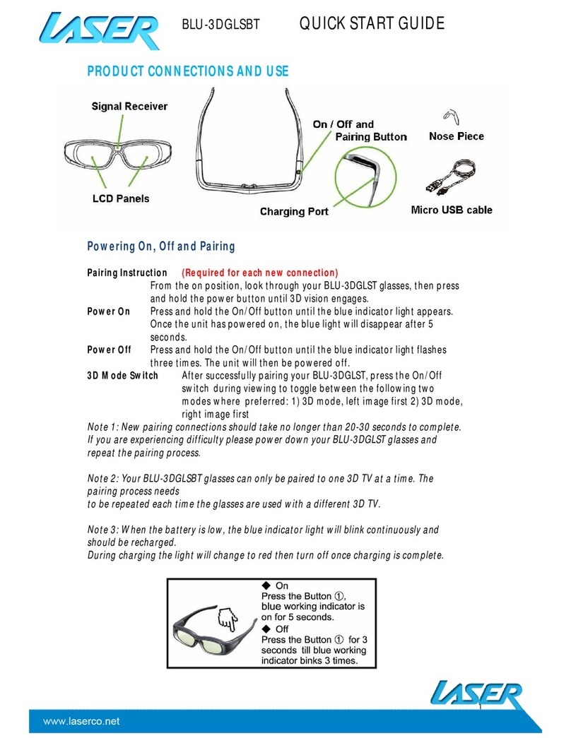 Laser BLU-3DGLSBT quick start guide