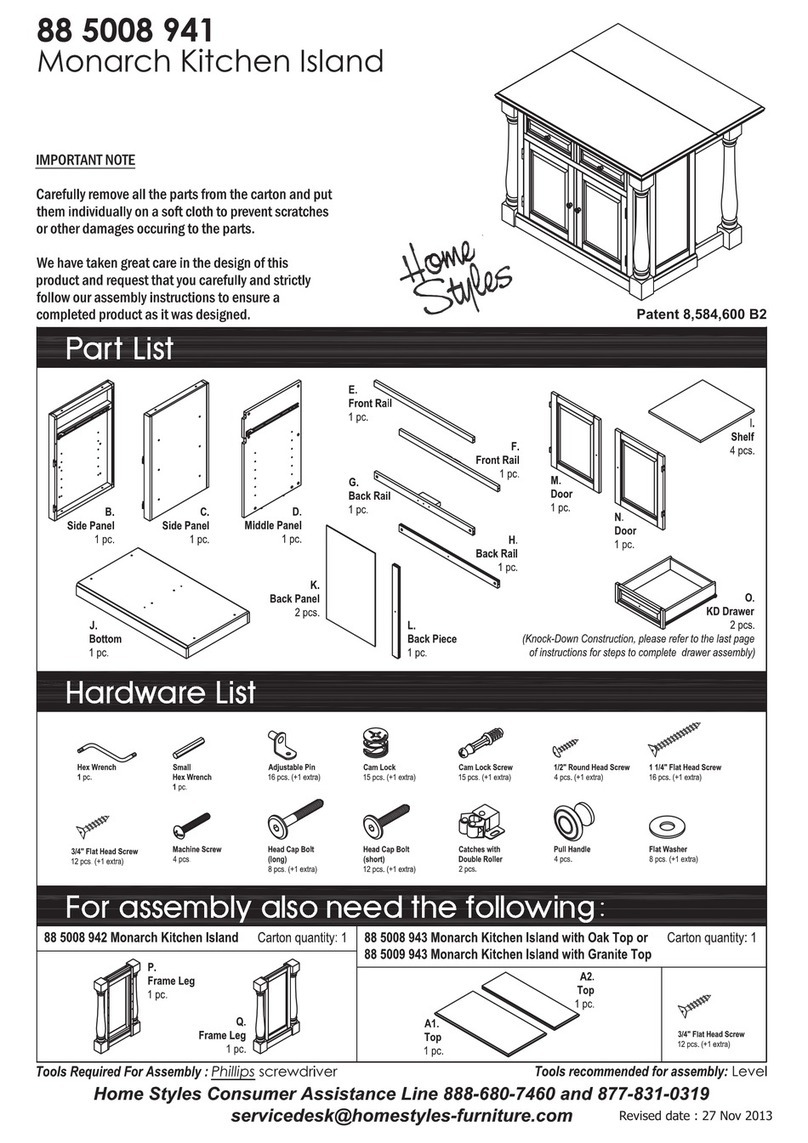 Home Styles 88 5008 941 User manual Home Styles 88 5008 941 User manual