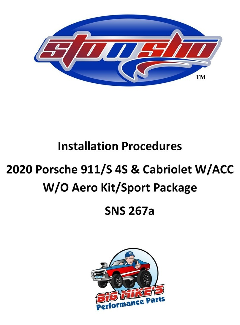 Big Mikes Performance Parts STO N SHO Porsche 911/S 4S 2020 & Cabriolet W/ACC W/O Aero Kit/Sport... Installation procedures