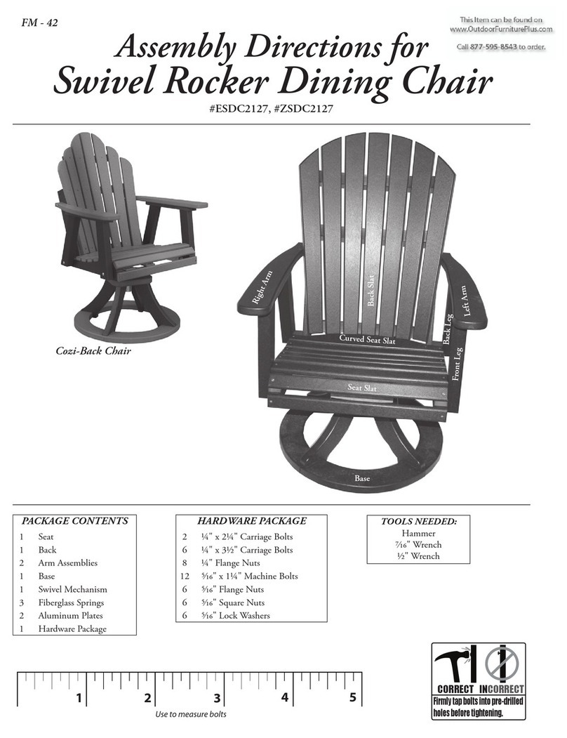 Outdoor Furniture Plus ESDC2127 Assembly Directions