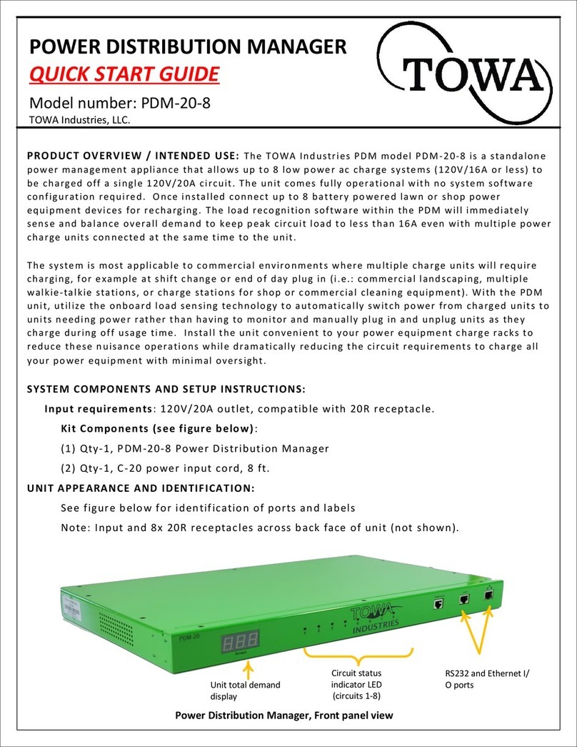 TOWA PDM-20-8 quick start guide