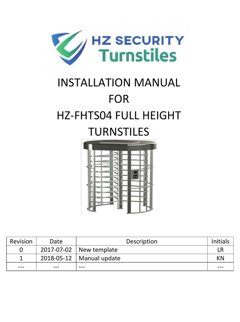 Turnstiles HZ-FHTS04 installation manual