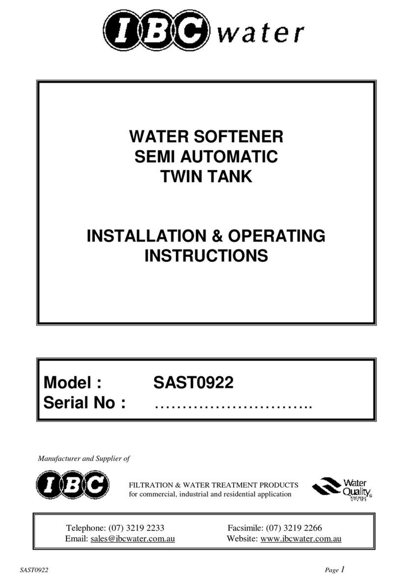 IBC Water SAST0922 Installation & operating instructions IBC Water SAST0922 Installation & operating instructions