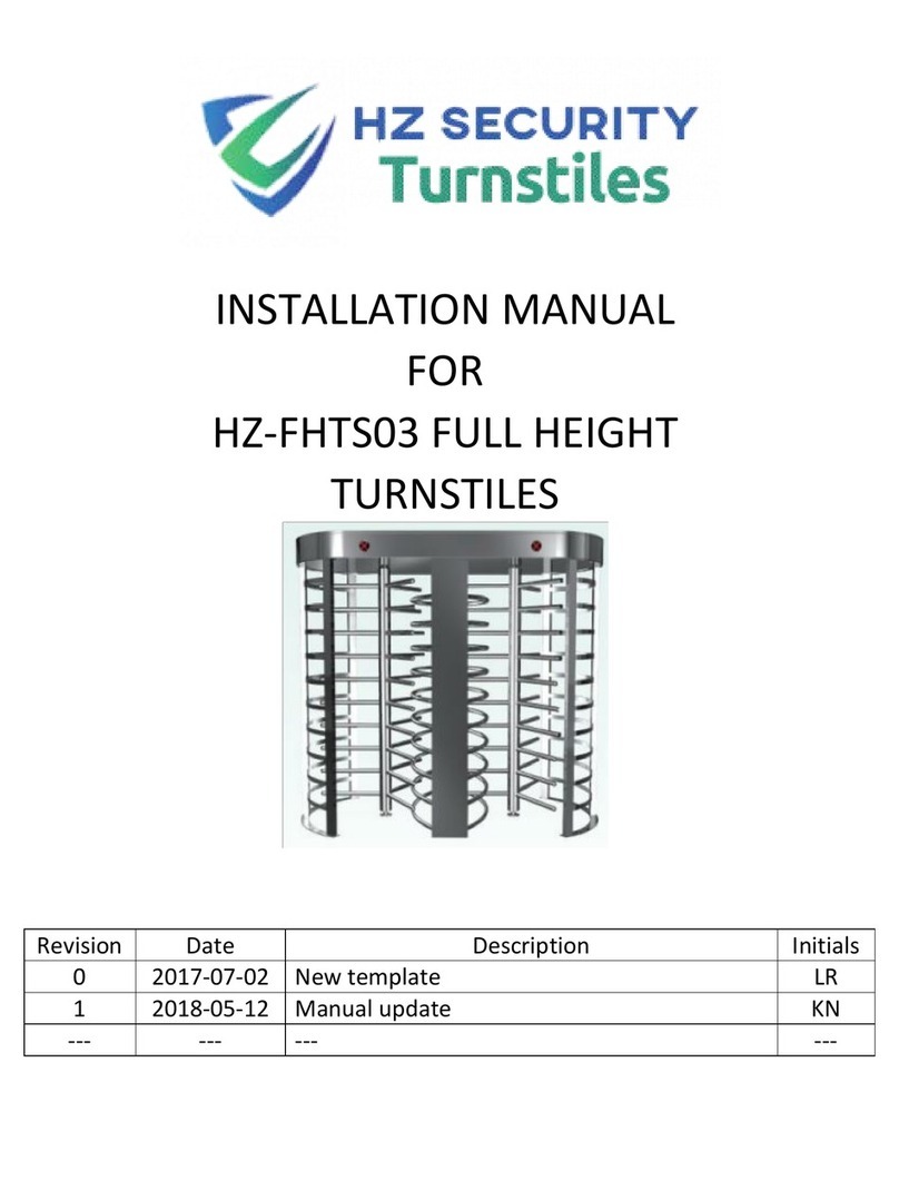 Turnstiles HZ-FHTS03 User manual