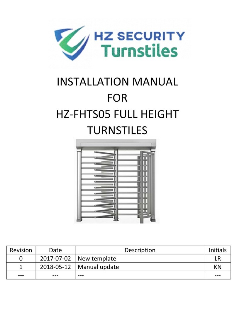 Turnstiles HZ-FHTS05 installation manual