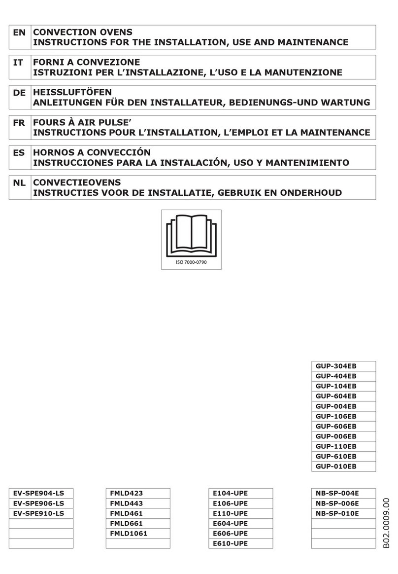 ChefLine EV-SPE904-LS INSTRUCTIONS FOR THE INSTALLATION, USE AND MAINTENANCE