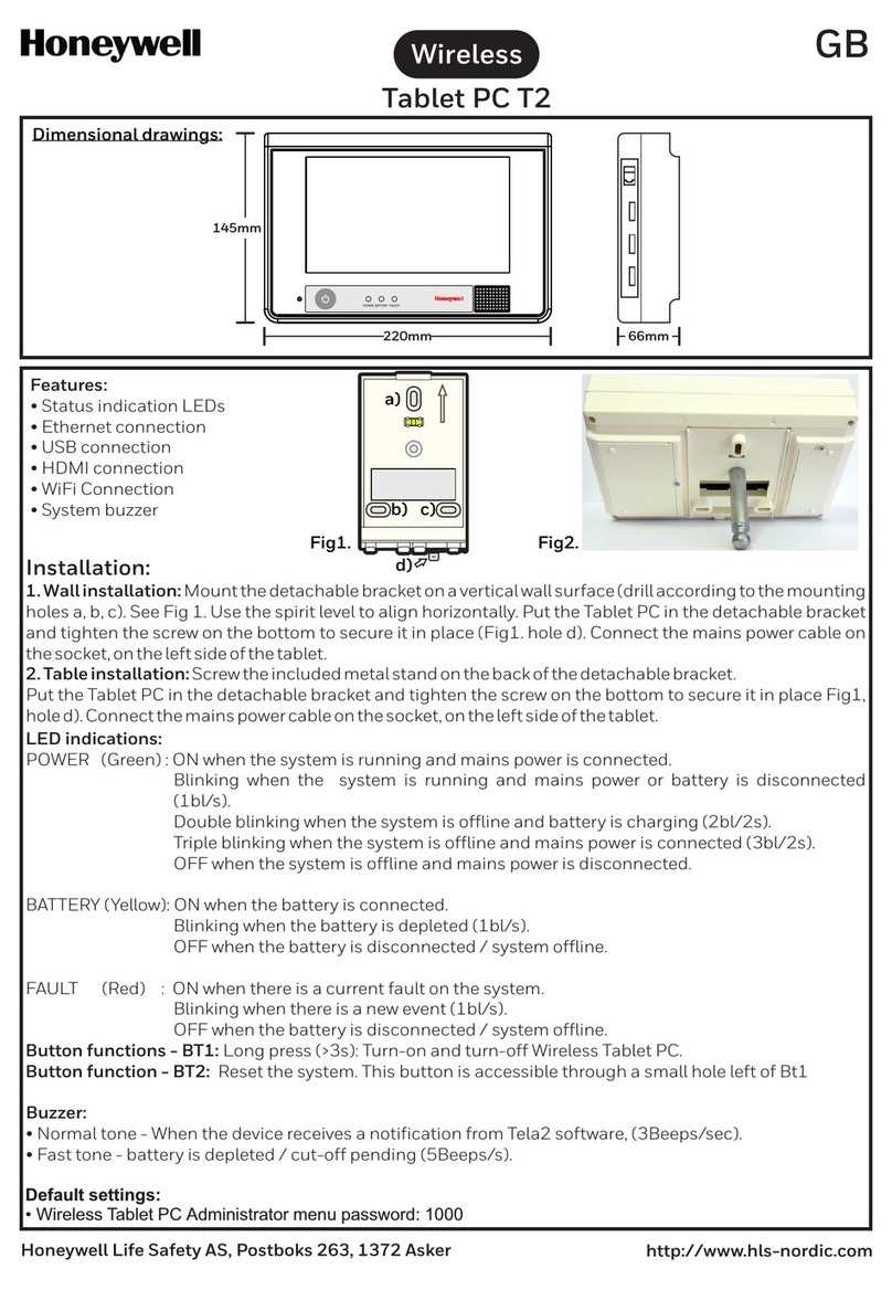 Honeywell Wireless T2 User manual Honeywell Wireless T2 User manual
