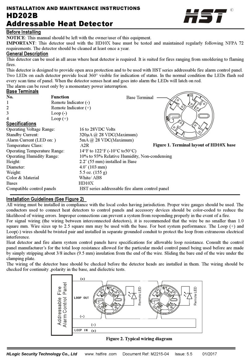 HST HD202B Installation and maintenance instructions