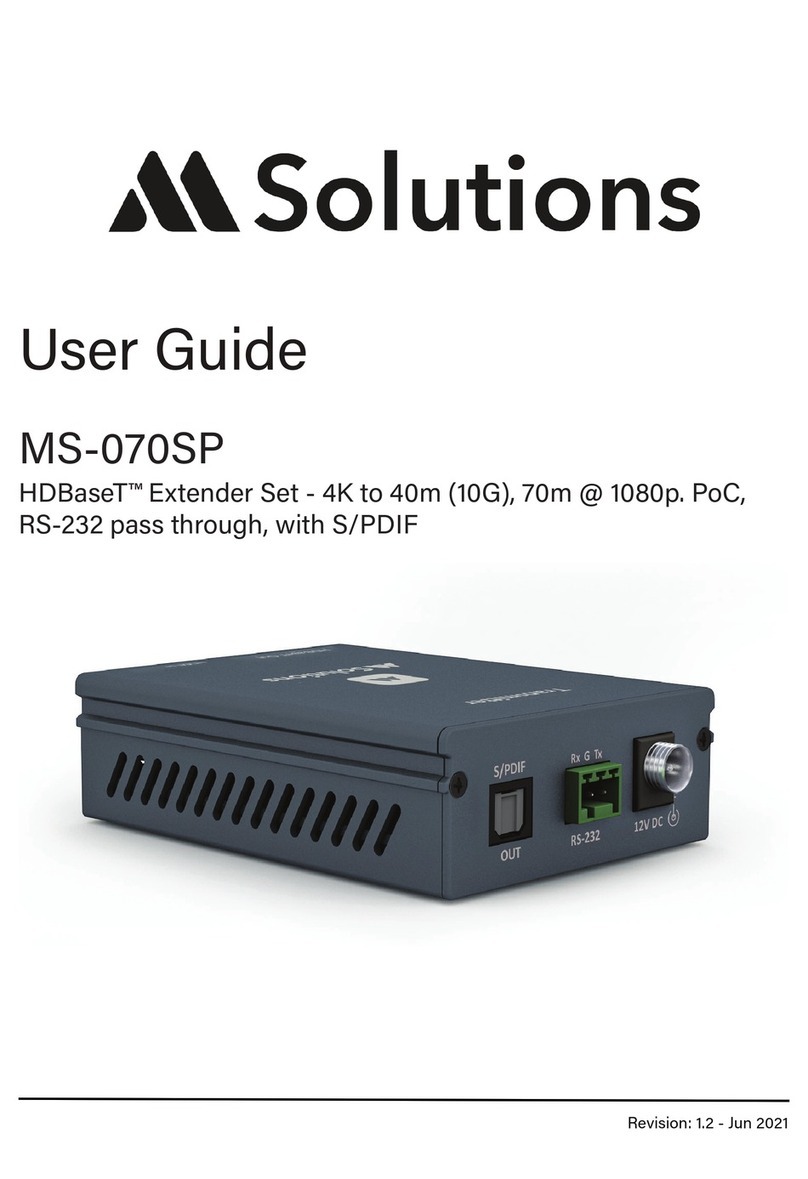 M Solutions HDBaseT MS-070SP user guide