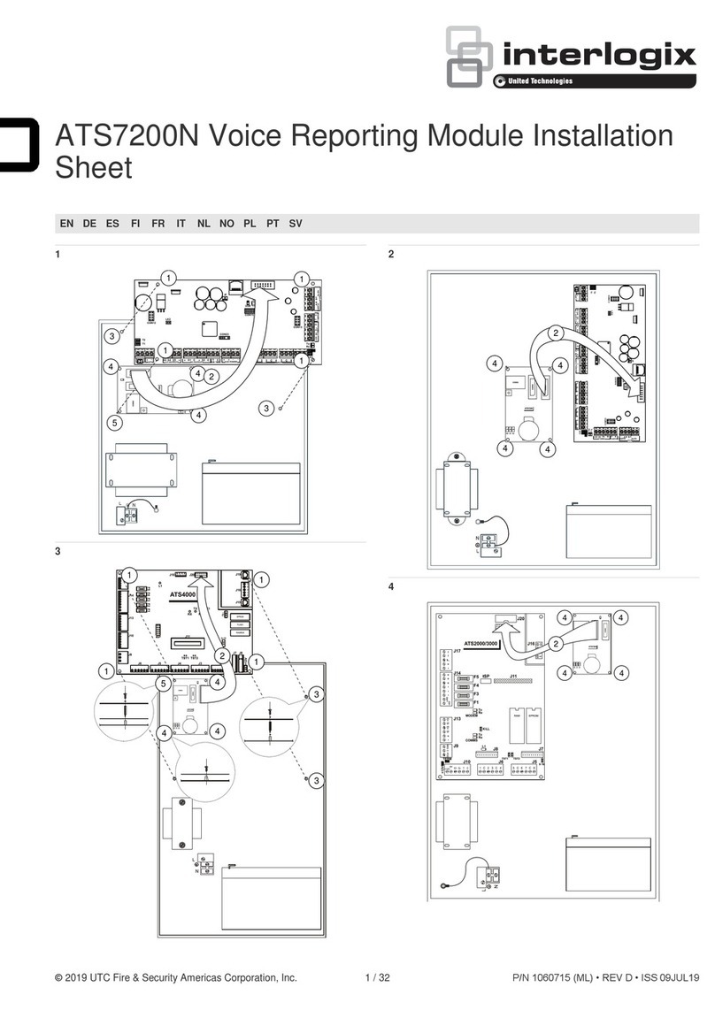 Interlogix ATS7200N Assembly instructions